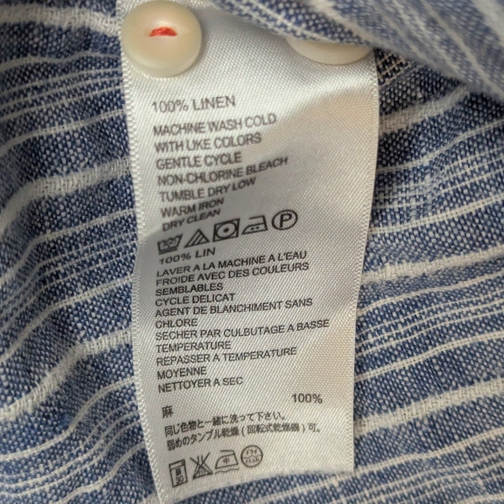Tommy Bahama Brazillionaire Hoodie Mens L Blue White Stripe 100% Linen Marlin - Picture 7 of 12